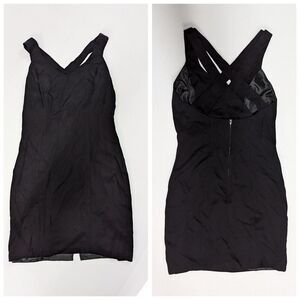 Vintage‎ Minimalist LBD Strappy Mini Black Dress Miss Ashlee California Size 6